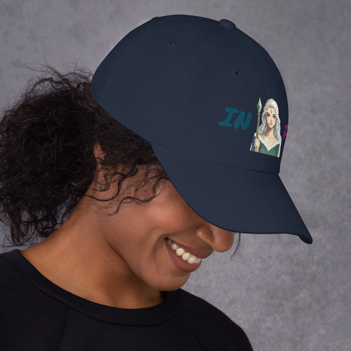 ISTP Female Pixel Art Embroidered Dad Hat - MindGem