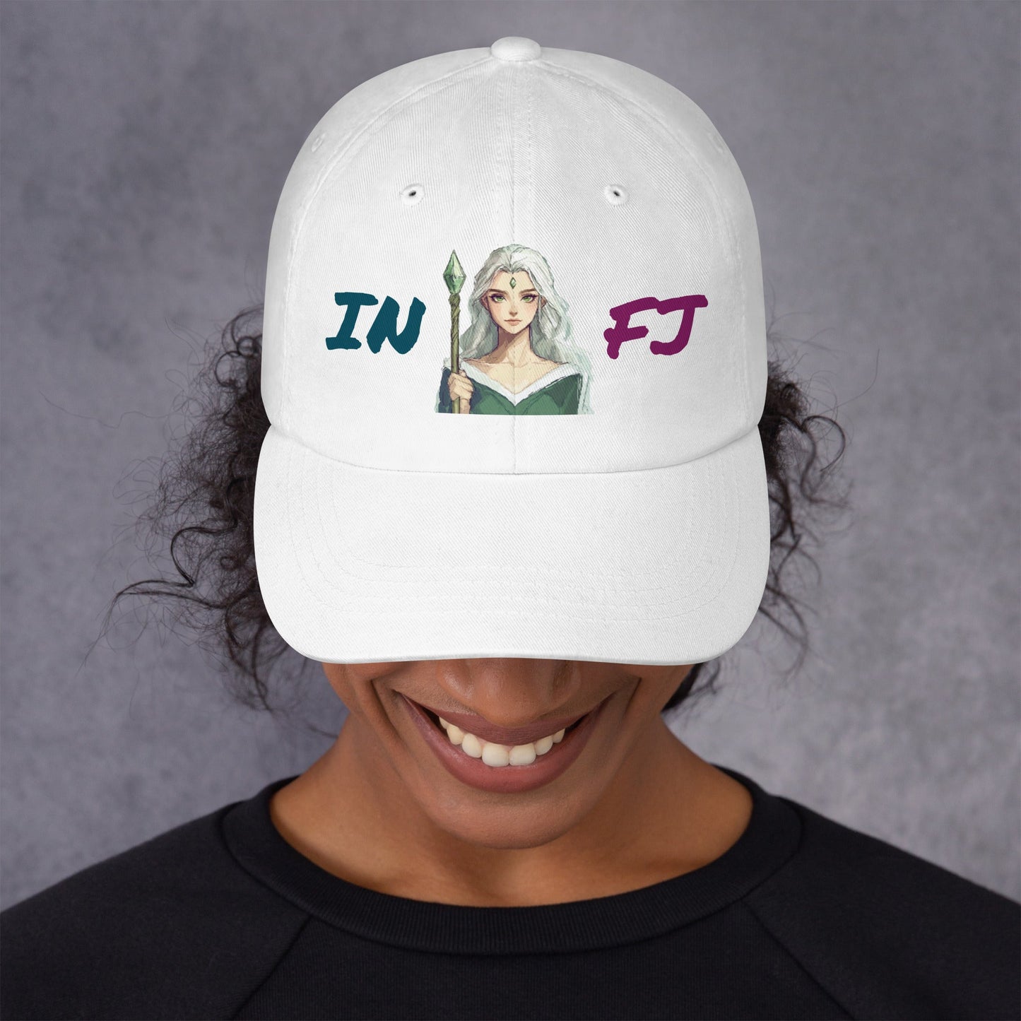 ISTP Female Pixel Art Embroidered Dad Hat - MindGem