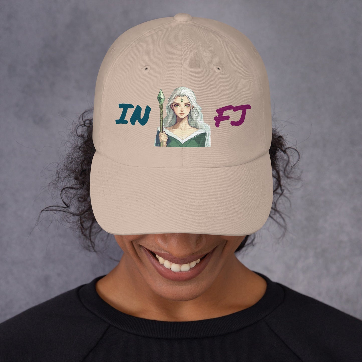 ISTP Female Pixel Art Embroidered Dad Hat - MindGem