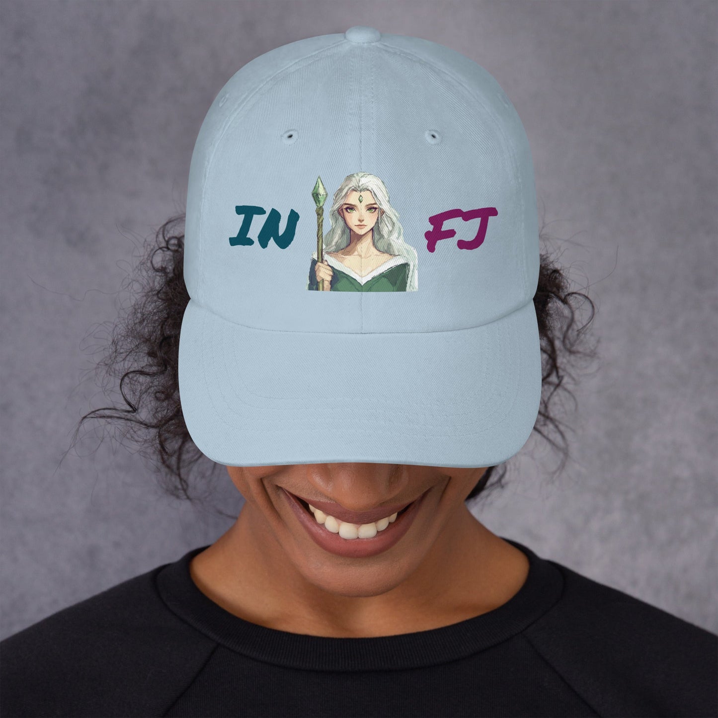 ISTP Female Pixel Art Embroidered Dad Hat - MindGem