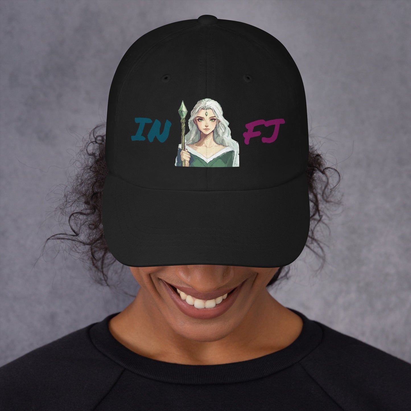 ISTP Female Pixel Art Embroidered Dad Hat - MindGem