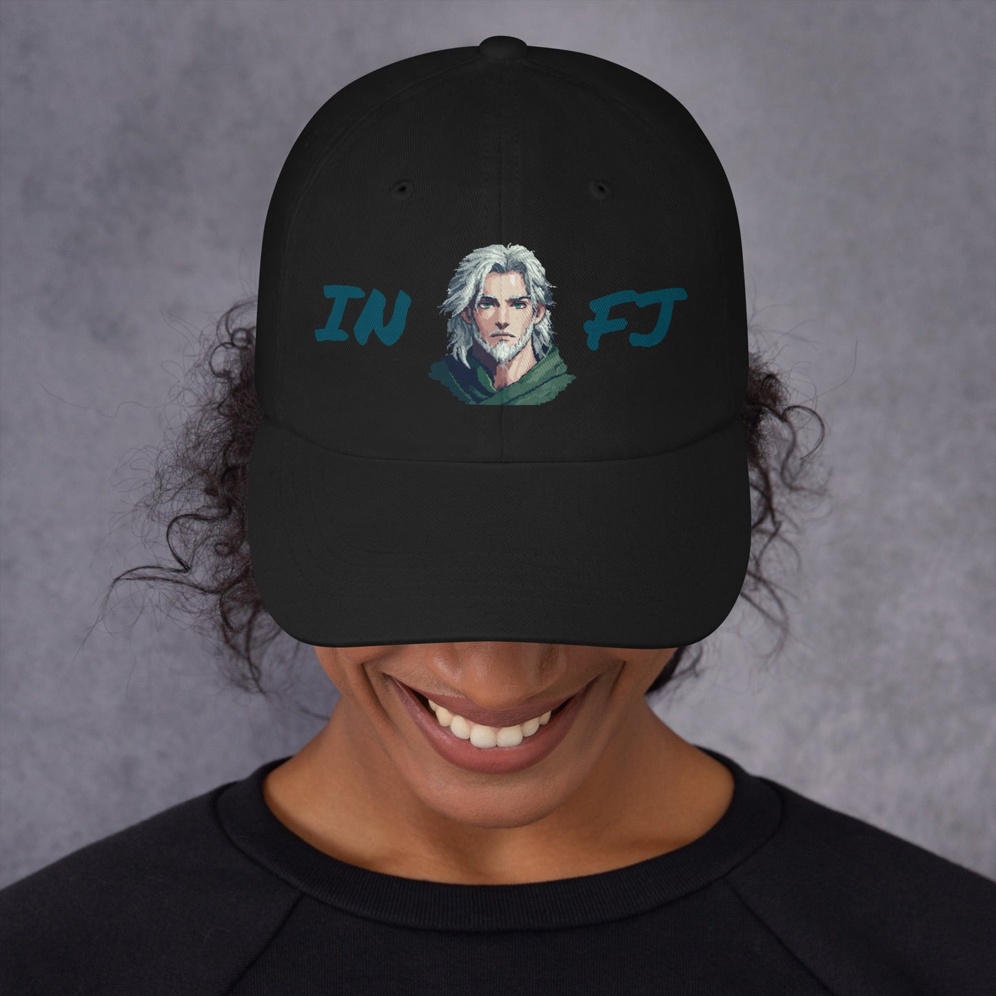 ISTP Male Pixel Art Embroidered Dad Hat - MindGem