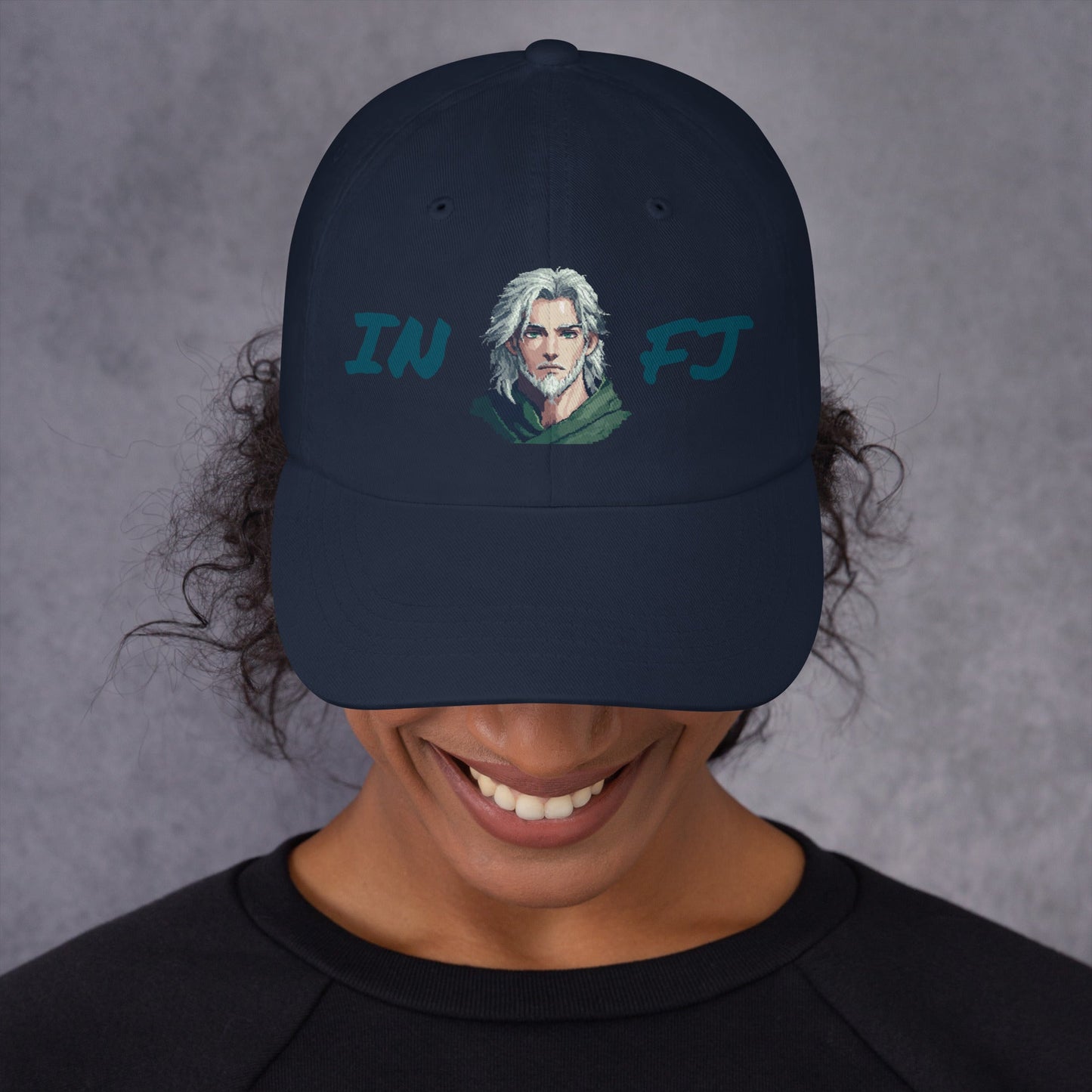 ISTP Male Pixel Art Embroidered Dad Hat - MindGem
