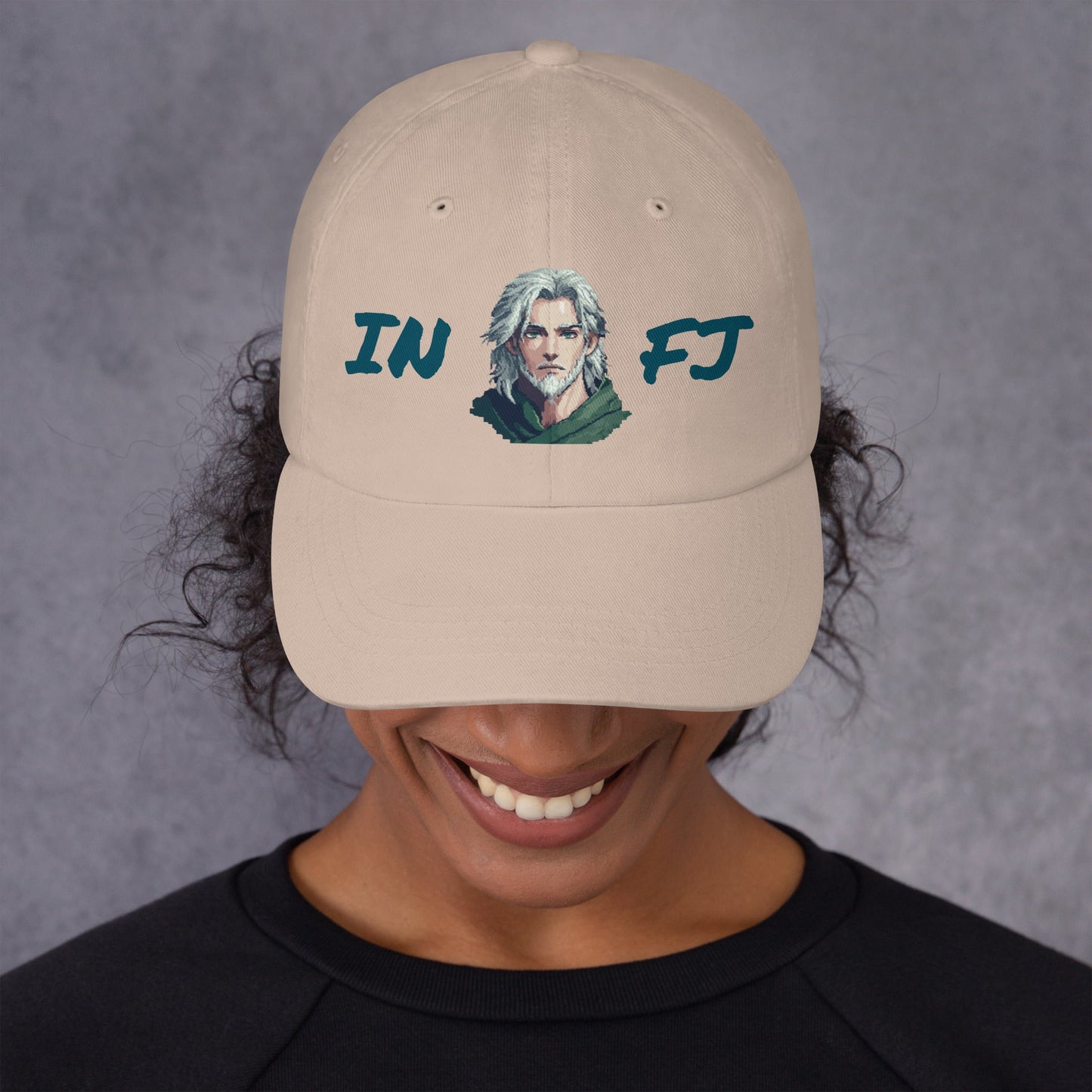 ISTP Male Pixel Art Embroidered Dad Hat - MindGem