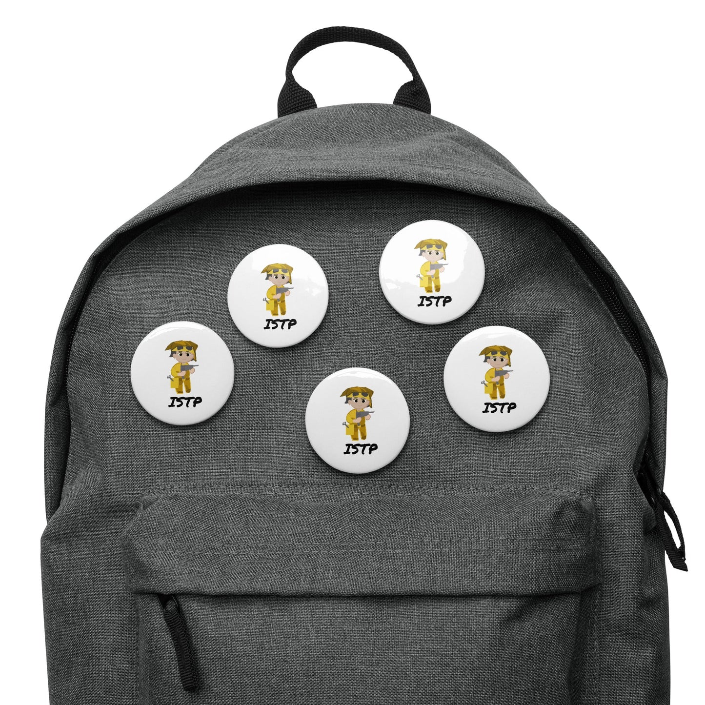 ISTP Pixel Art Pin Button Set: The Virtuoso Crafter (5 - Pack) - MindGem
