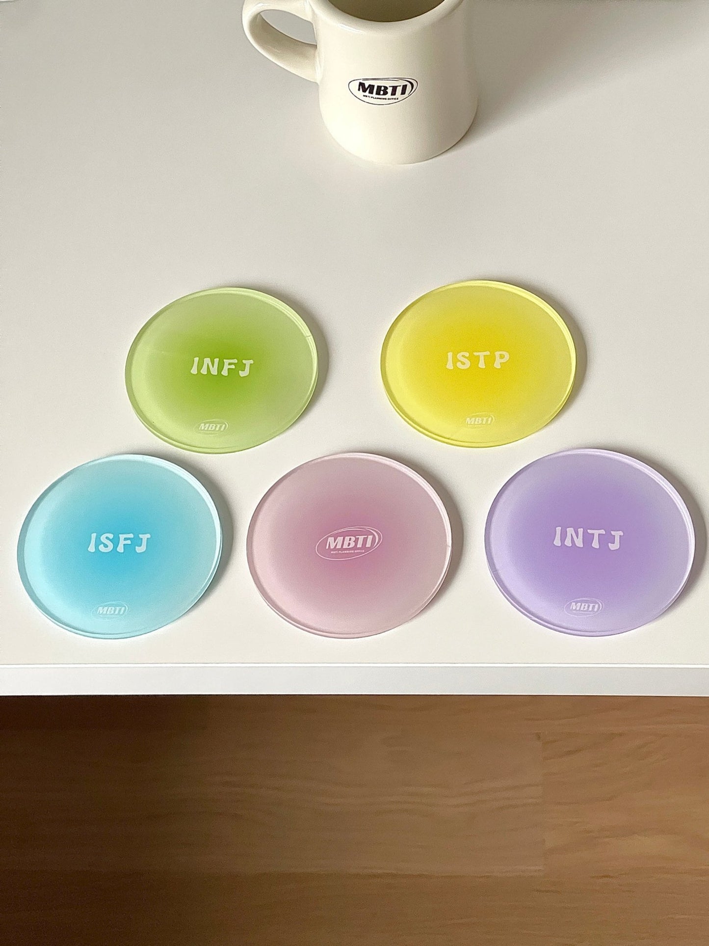 MBTI Dopamine Drink Coaster | Aesthetic Desk Accessories & Personality Gift - MindGem