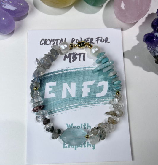 ENFJ-The Giver's Empathy Crystal & Pearl Bracelet💖