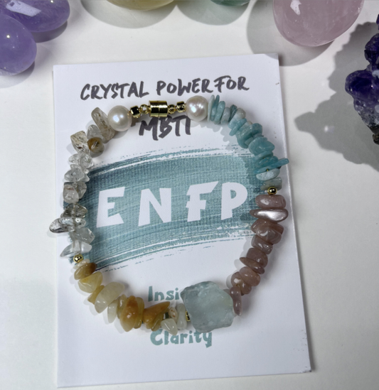 ENFP-The Inspirer's Insight Crystal & Pearl Bracelet ✨