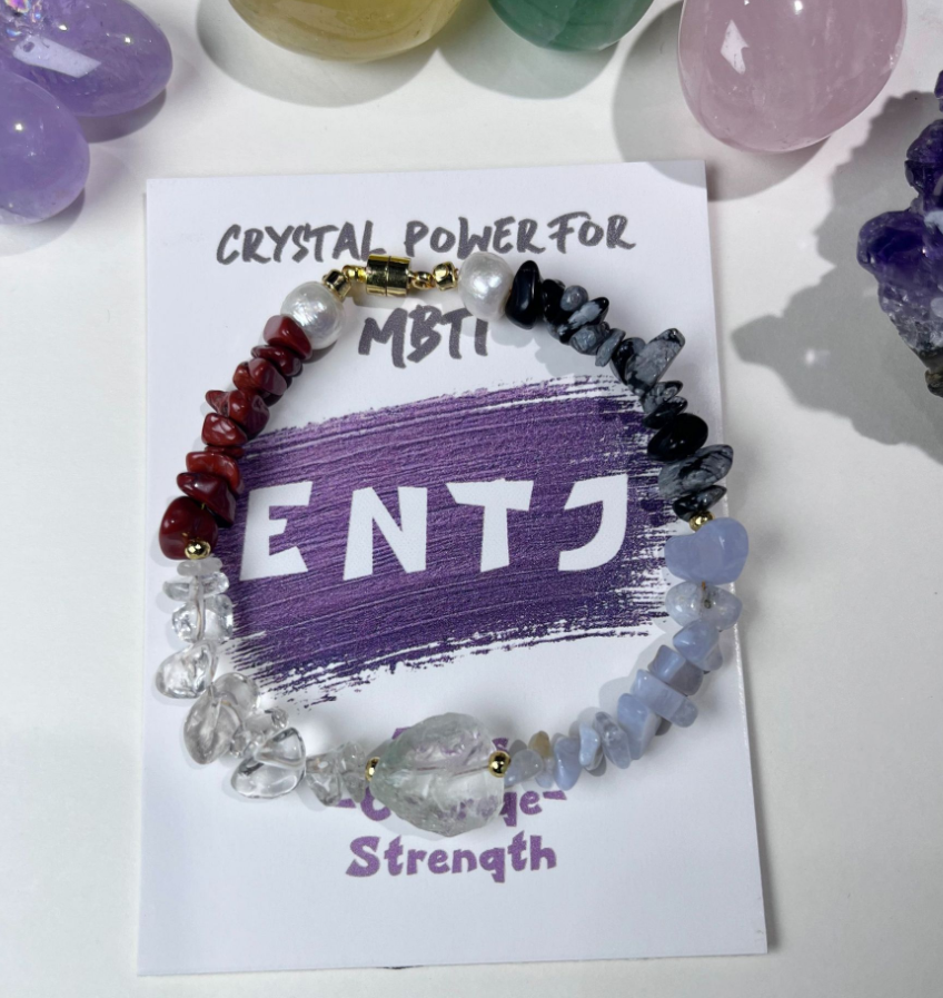 ENTJ-The Commander's Strength Crystal & Pearl Bracelet 💪