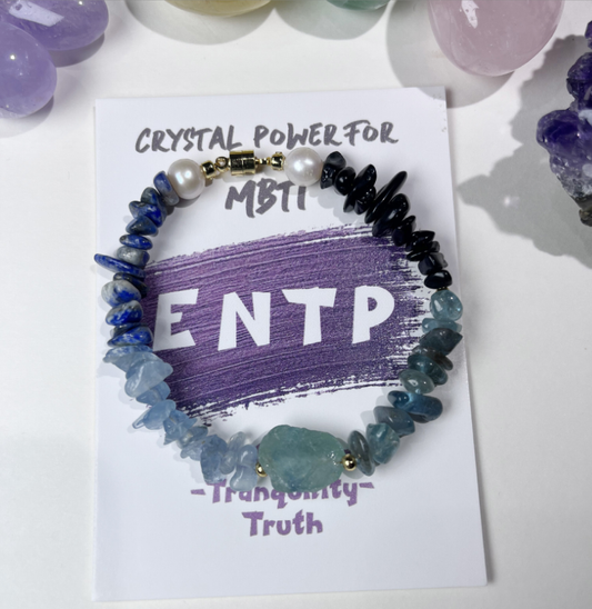 ENTP-The Debater's Truth Crystal & Pearl Bracelet 💡