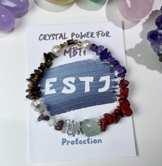 ESTJ-The Executive's Protection Crystal & Pearl Bracelet 🛡️