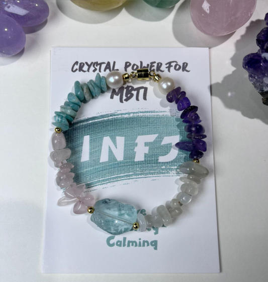 INFJ-The Advocate's Intuition Crystal & Pearl Bracelet ✨