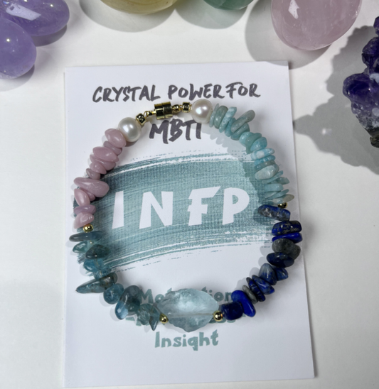 INFP-The Mediator's Insight Crystal & Pearl Bracelet 🌟