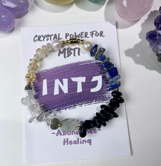 INTJ: The Architect's Insight Crystal & Pearl Bracelet 🧠