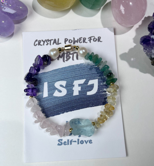 ISFJ-The Defender's Self-Love Crystal & Pearl Bracelet 💖