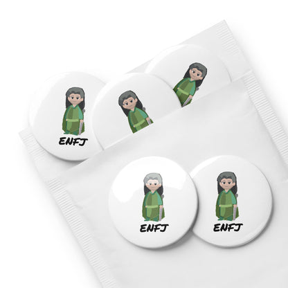 ENFJ Pixel Art Pin Button Set: Hand - Drawn Advocate (5 - Pack) - MindGem