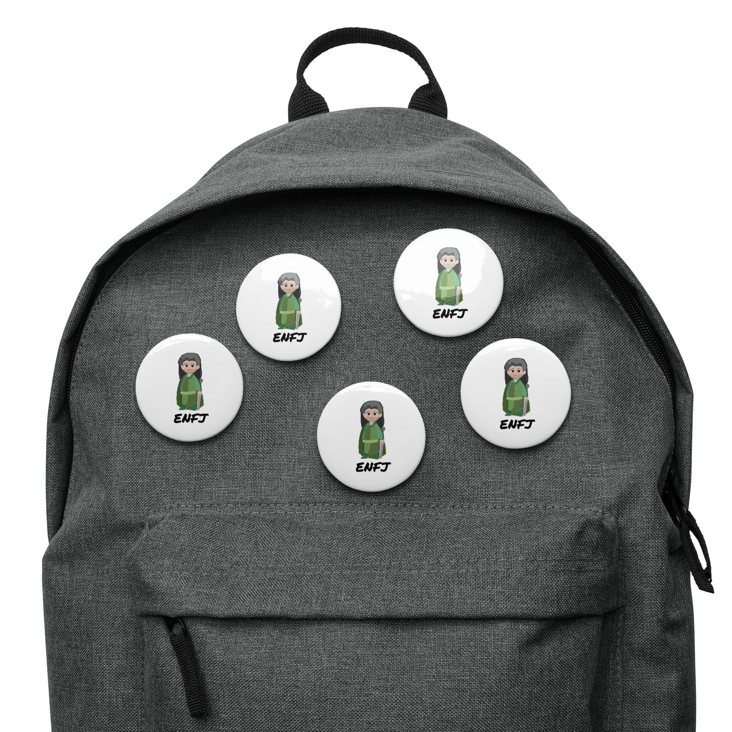 ENFJ Pixel Art Pin Button Set: Hand - Drawn Advocate (5 - Pack) - MindGem