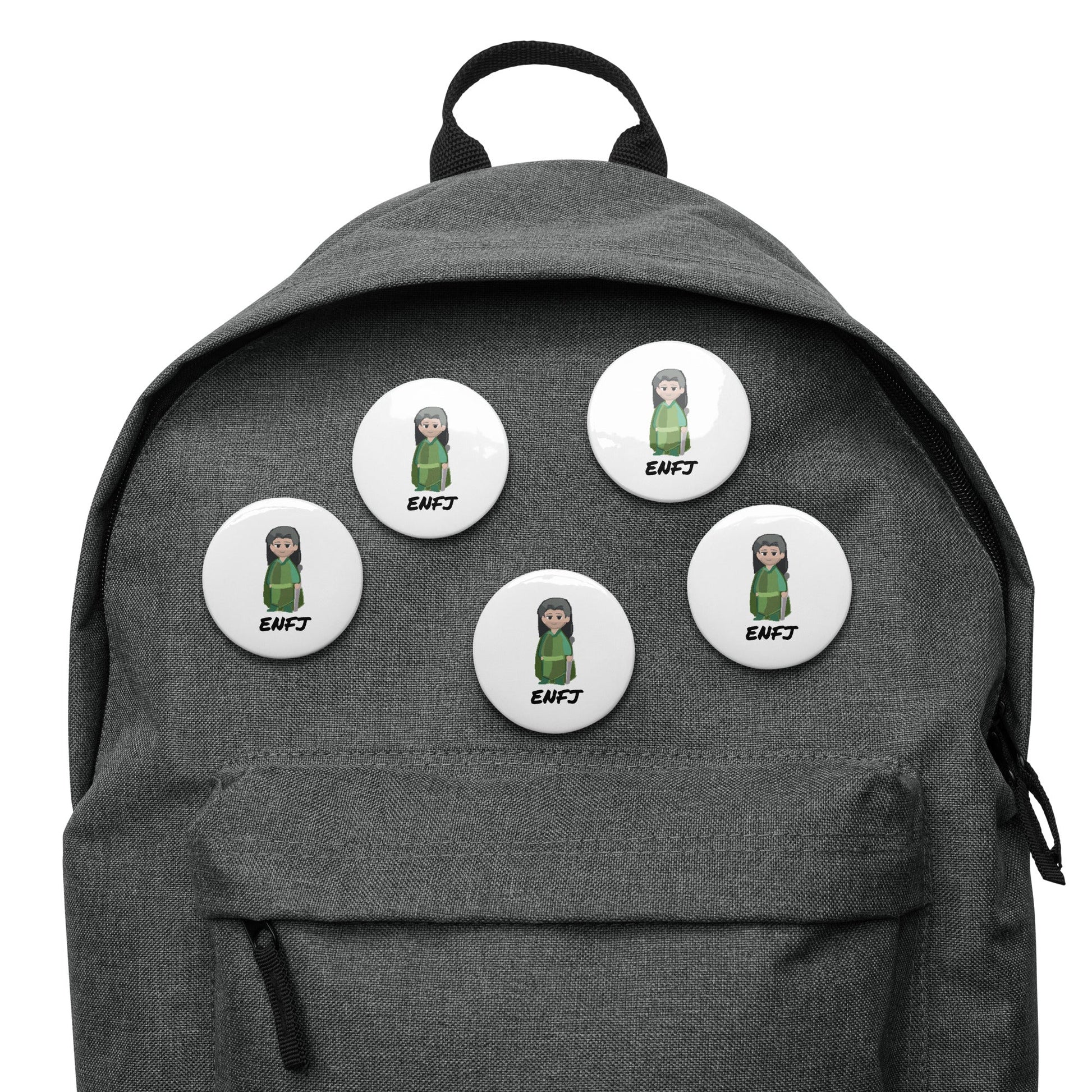 ENFJ Pixel Art Pin Button Set: Hand - Drawn Advocate (5 - Pack) - MindGem