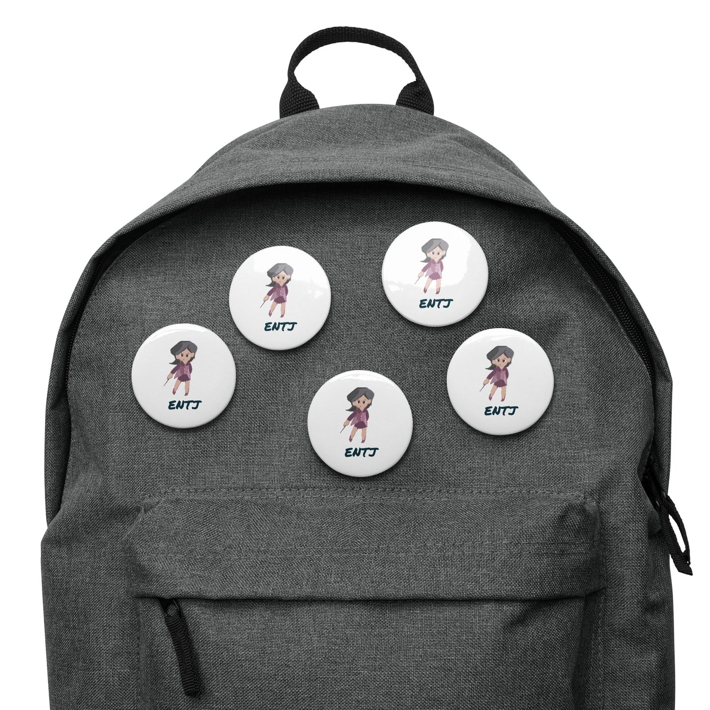 ENTJ Pixel Art Pin Button Set: The Born Commander (5 - Pack) - MindGem