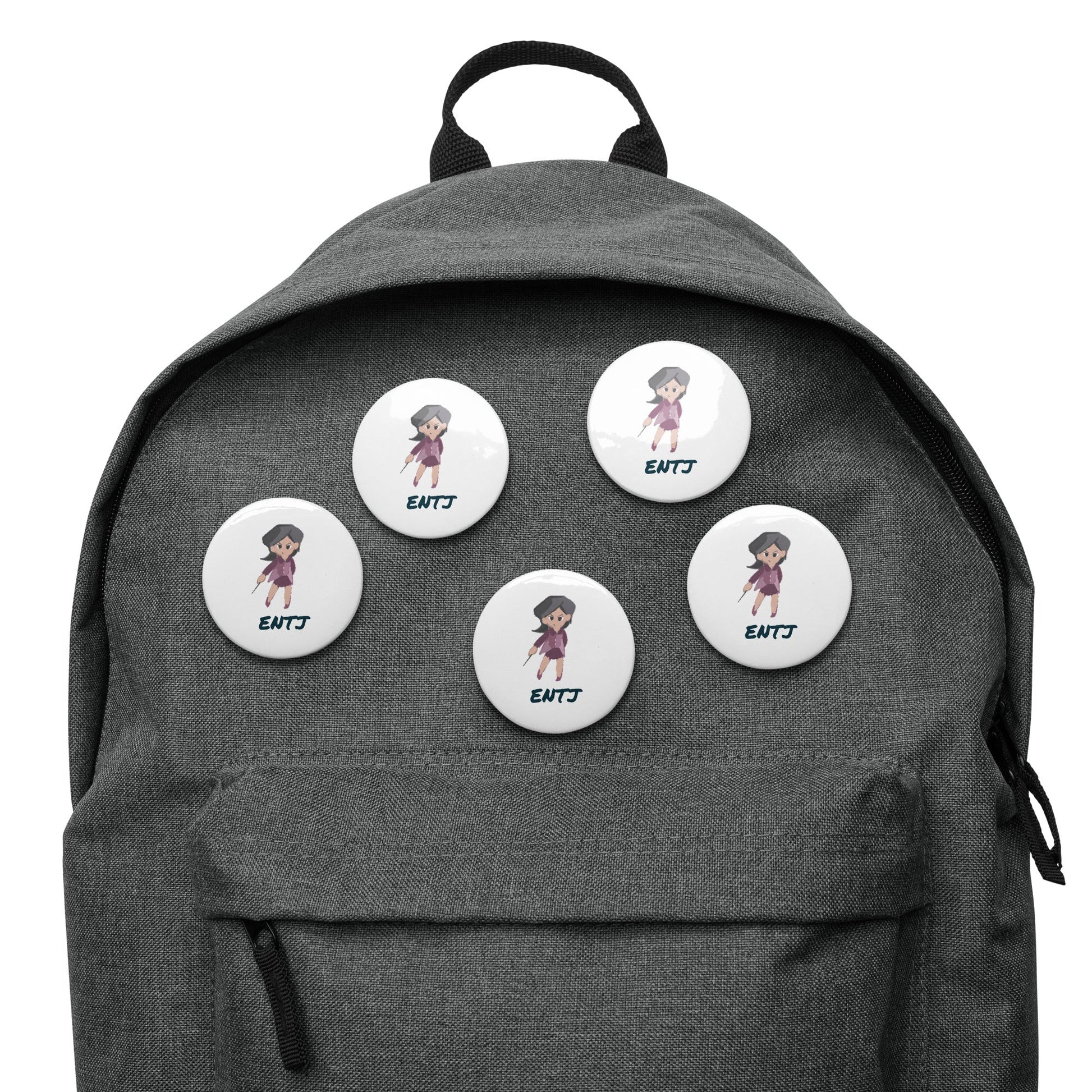 ENTJ Pixel Art Pin Button Set: The Born Commander (5 - Pack) - MindGem