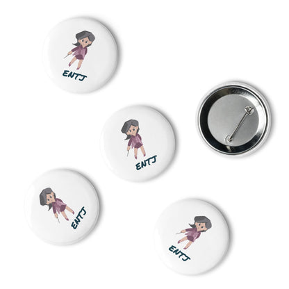 ENTJ Pixel Art Pin Button Set: The Born Commander (5 - Pack) - MindGem