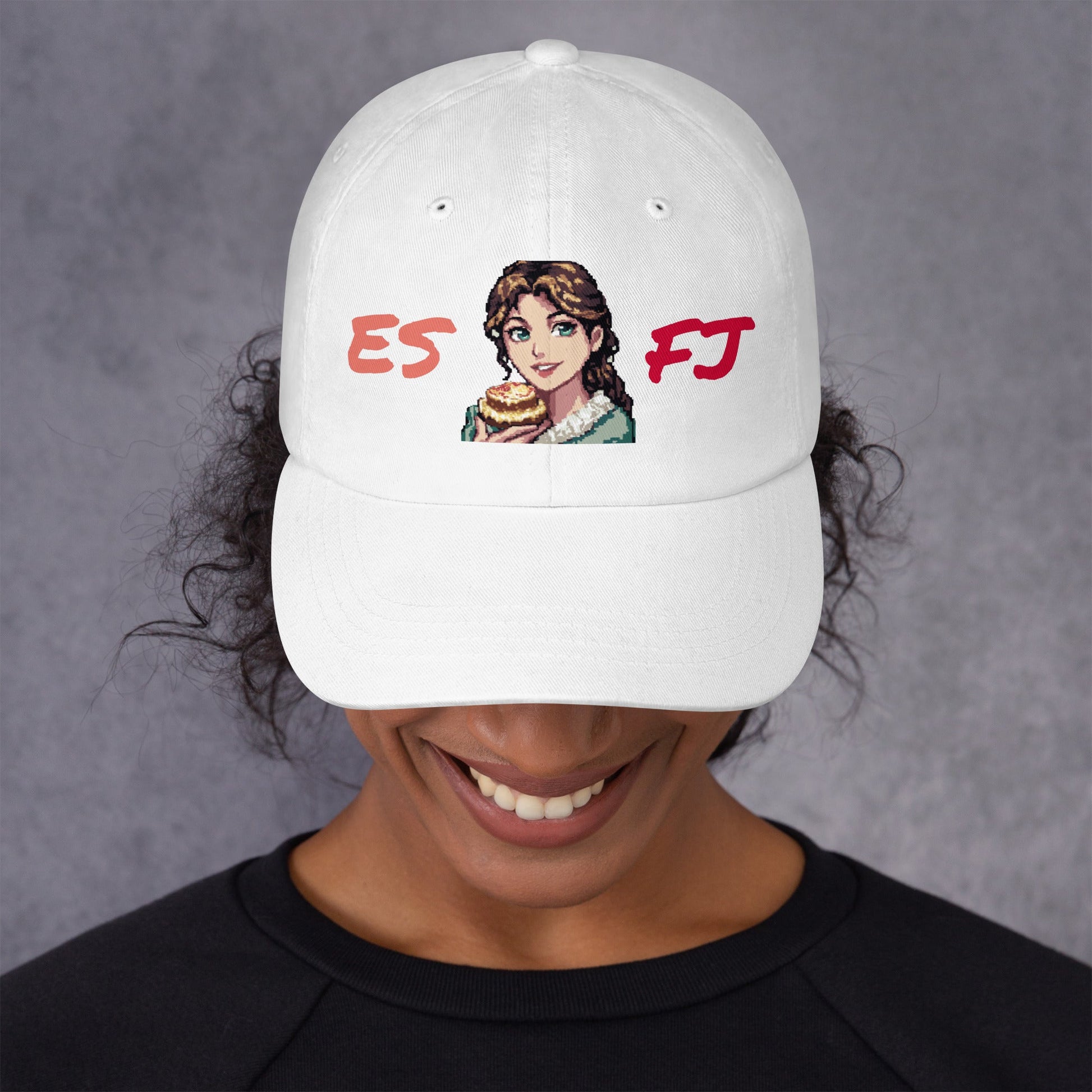 ESFJ Female Pixel Art Embroidered Dad Hat - MindGem