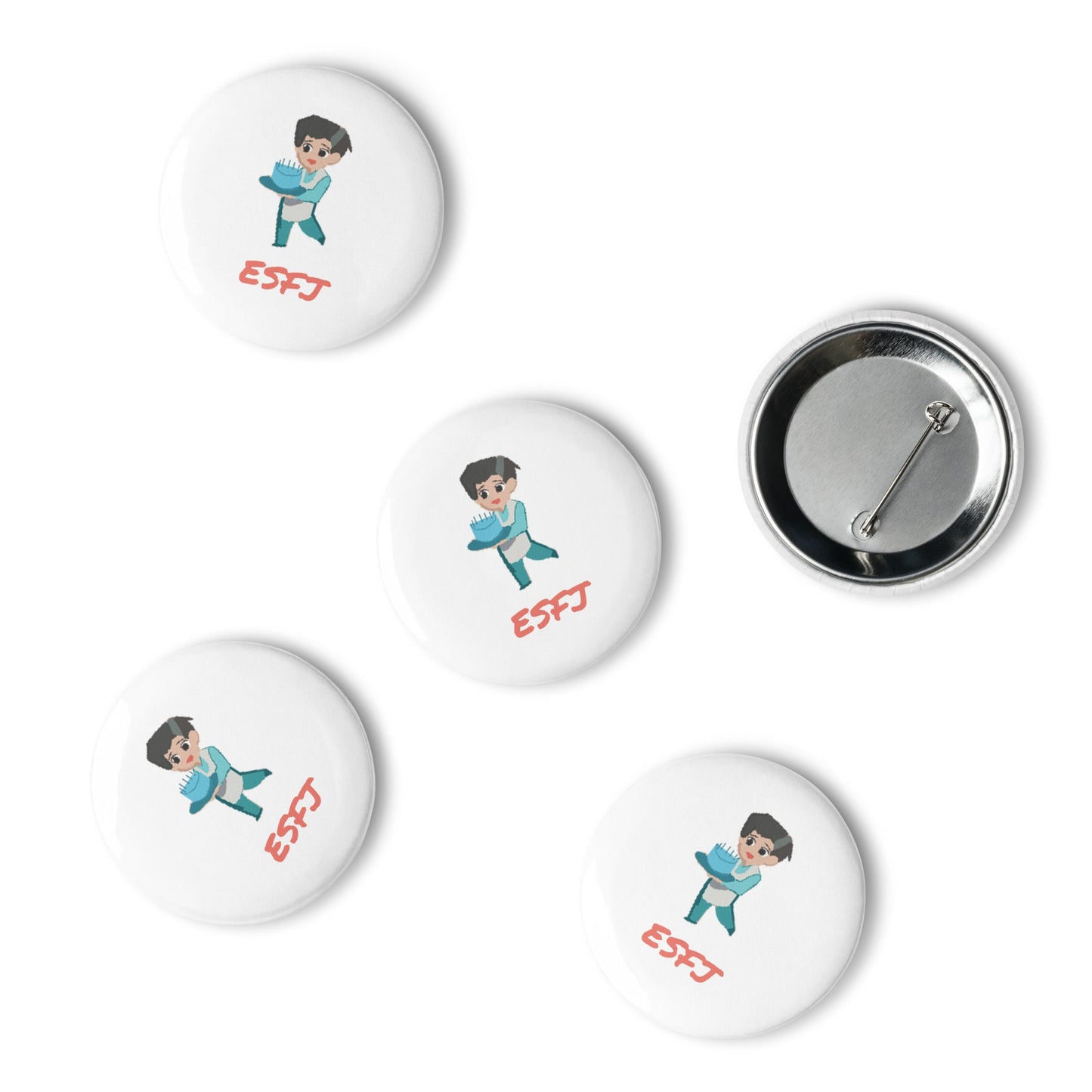 ESFJ Pixel Art Pin Button Set: The Community Consul (5 - Pack) - MindGem