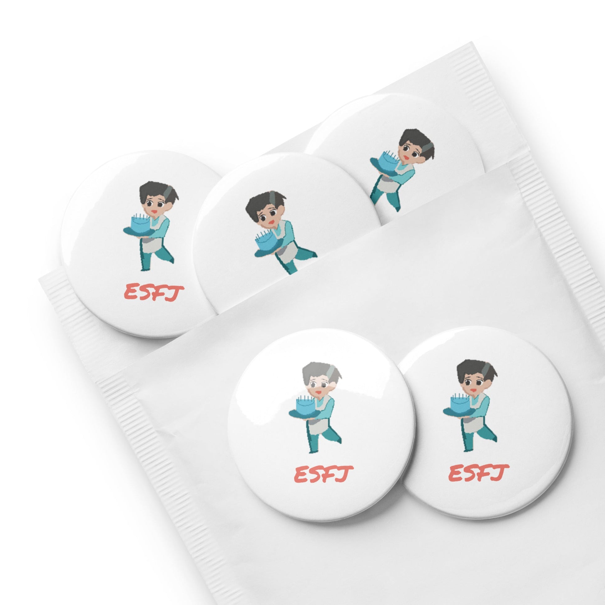 ESFJ Pixel Art Pin Button Set: The Community Consul (5 - Pack) - MindGem