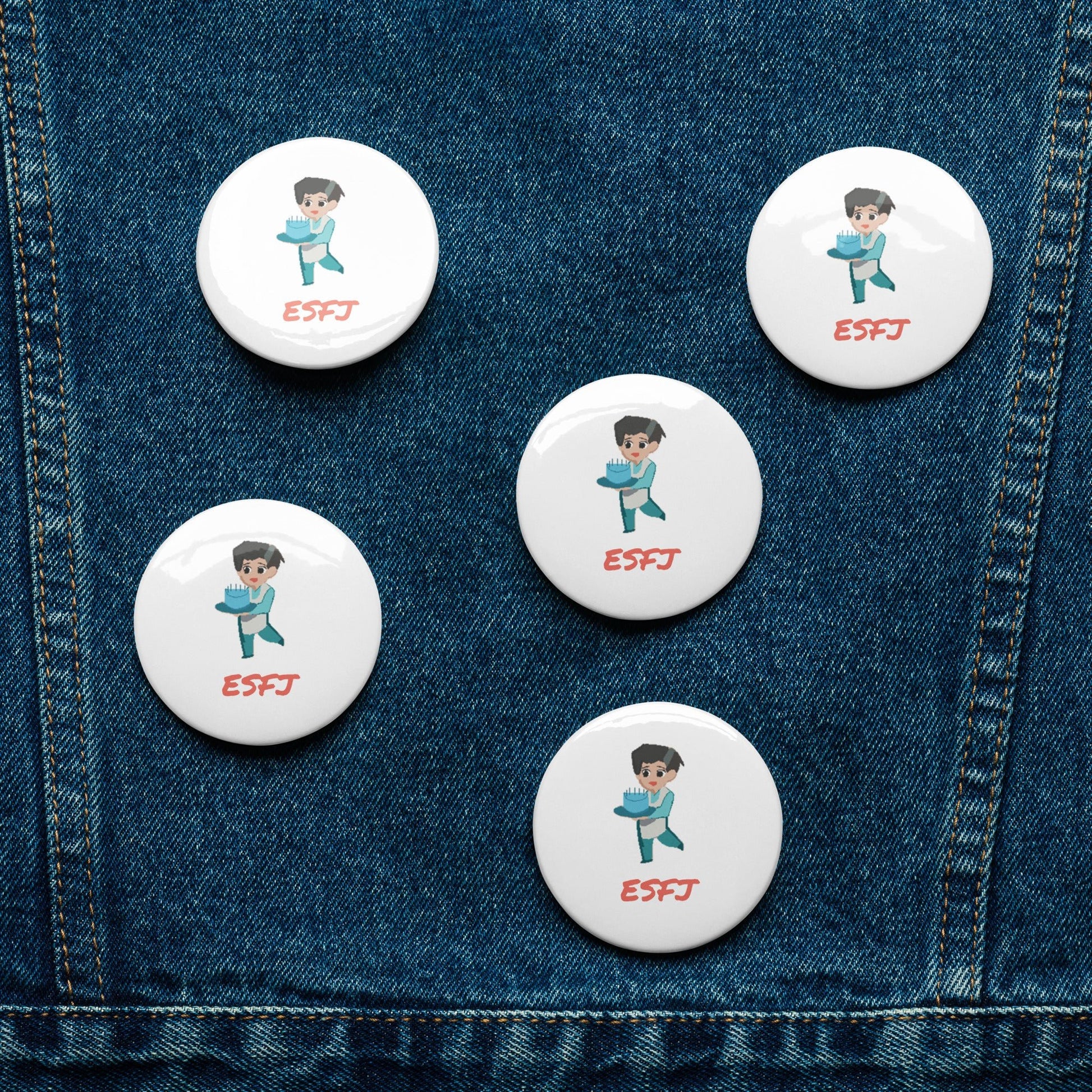 ESFJ Pixel Art Pin Button Set: The Community Consul (5 - Pack) - MindGem