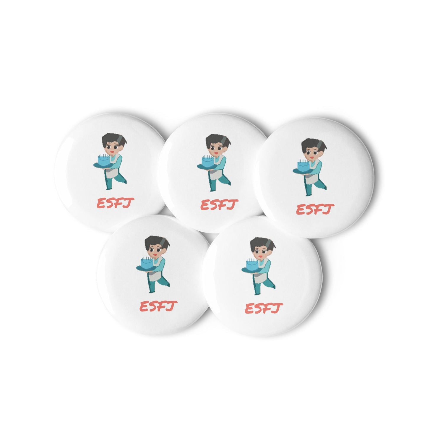 ESFJ Pixel Art Pin Button Set: The Community Consul (5 - Pack) - MindGem