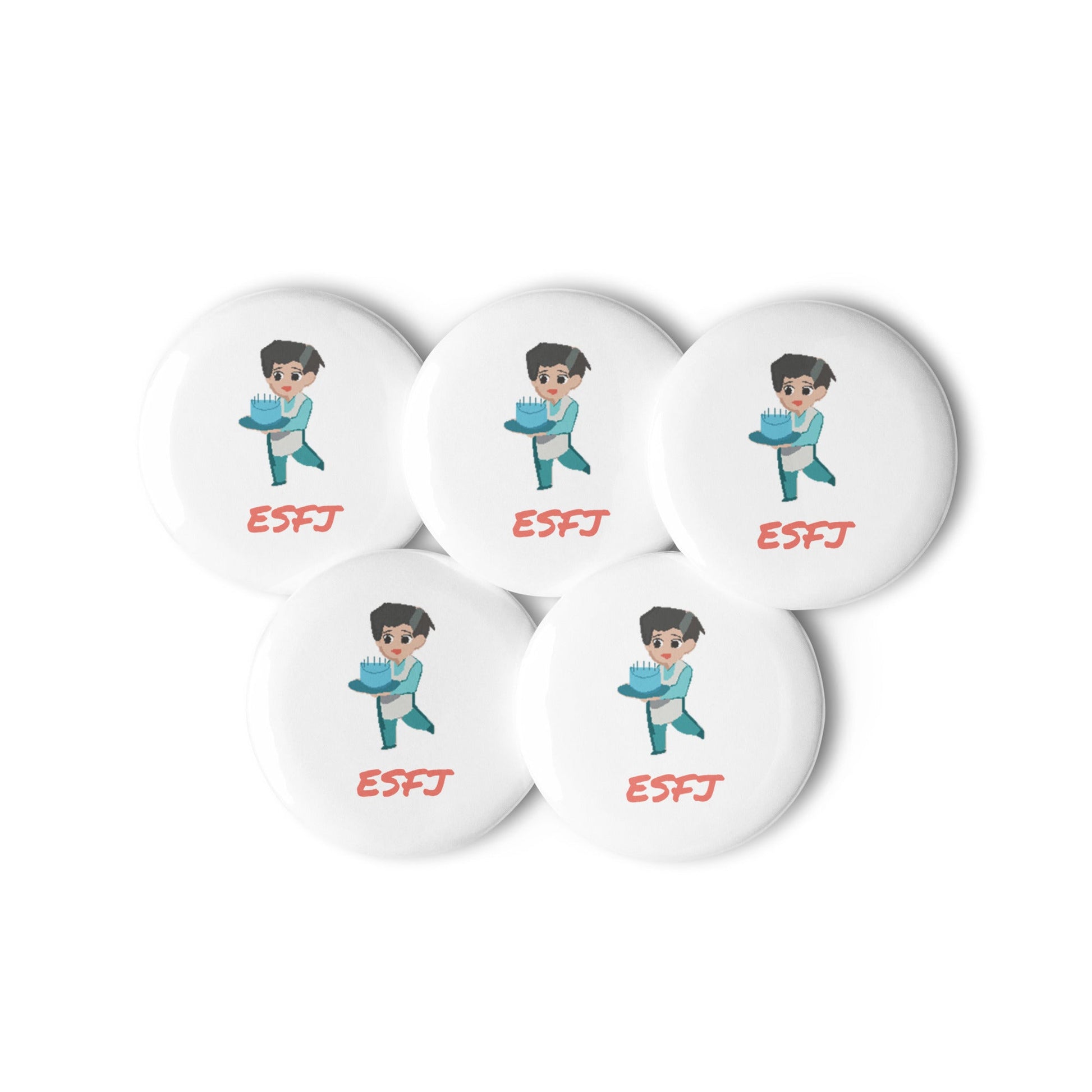 ESFJ Pixel Art Pin Button Set: The Community Consul (5 - Pack) - MindGem