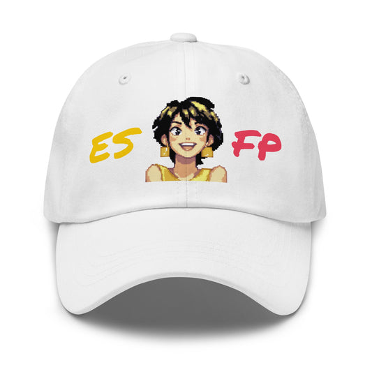 ESFP Female Pixel Art Embroidered Dad Hat - MindGem