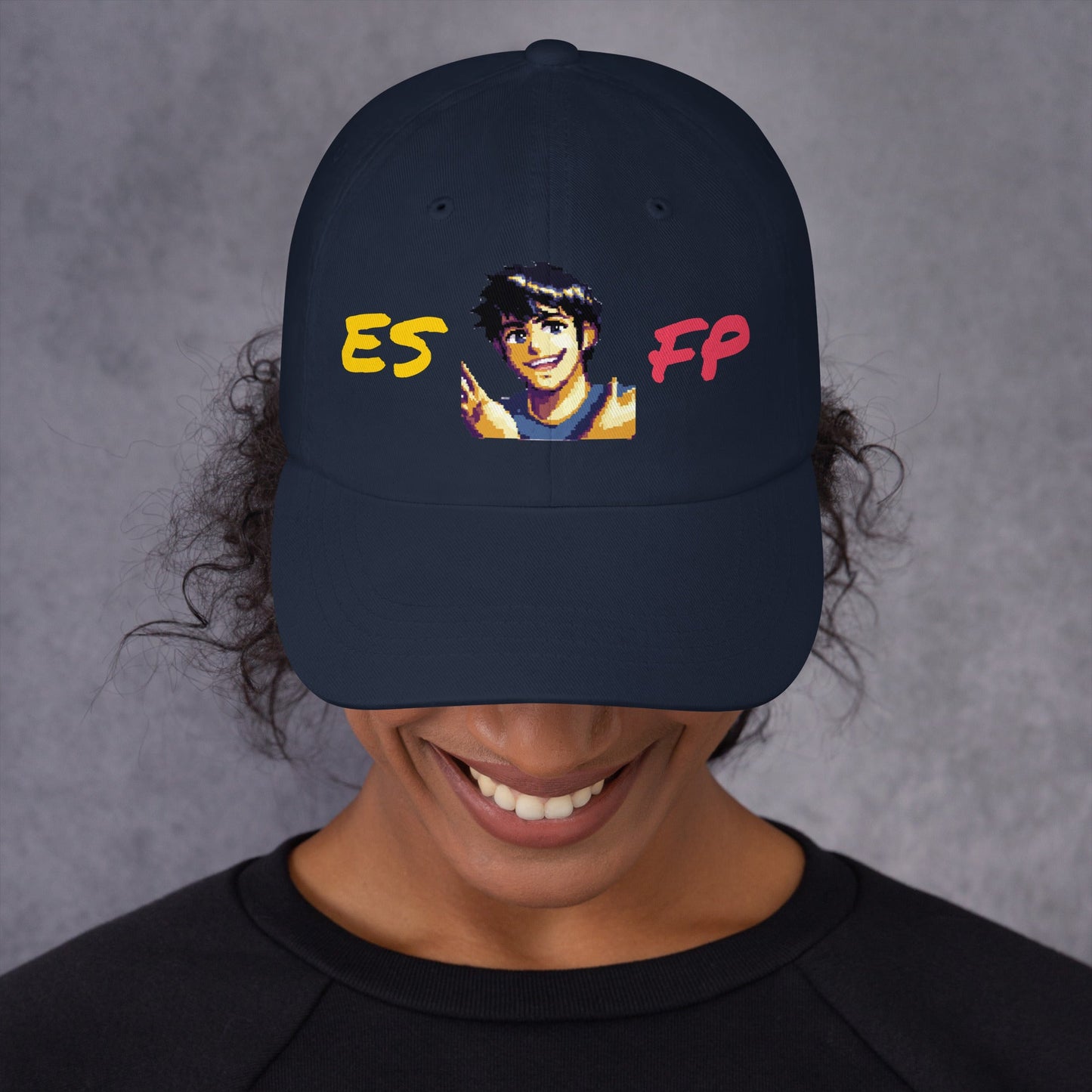 ESFP Male Pixel Art Embroidered Dad Hat - MindGem