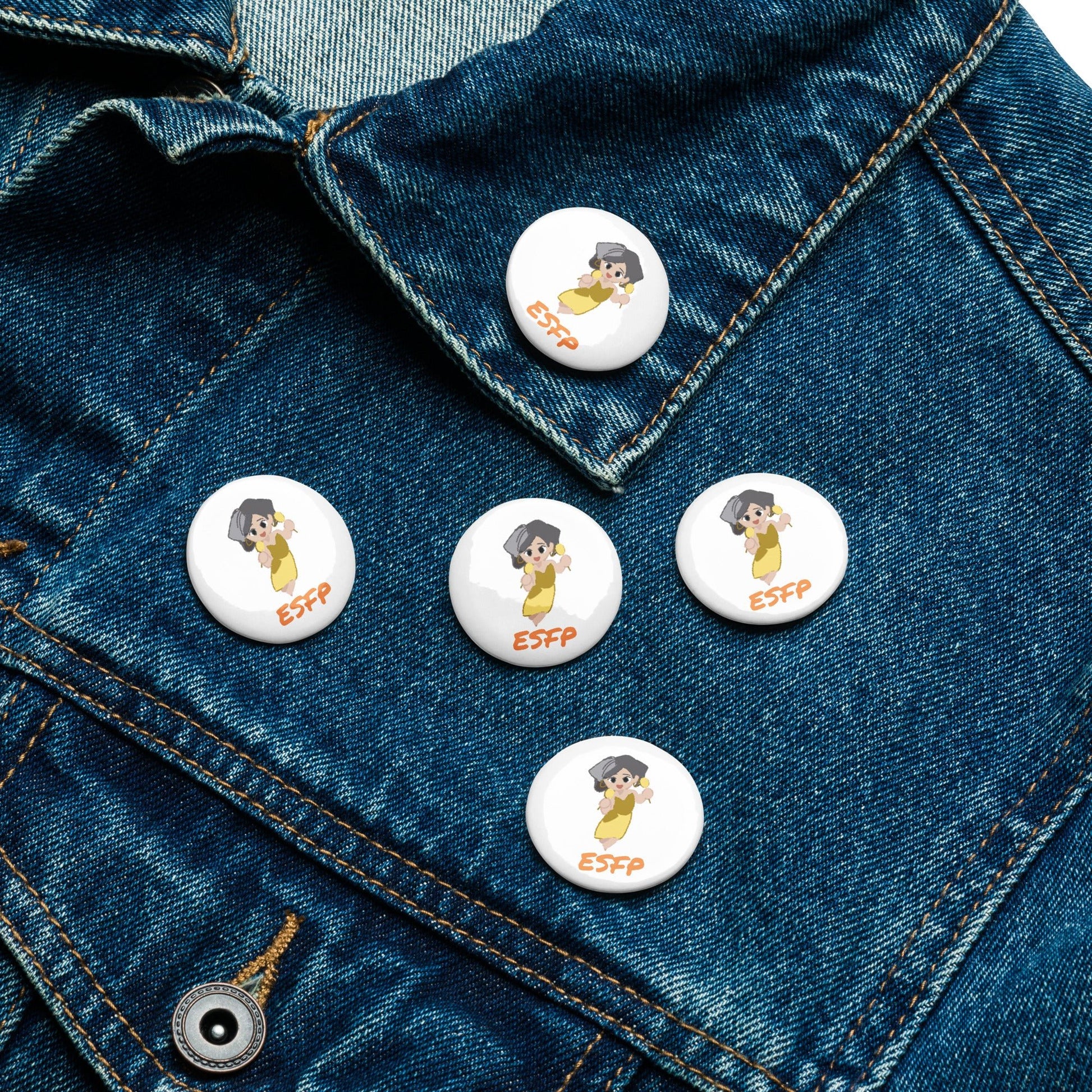 ESFP Pixel Art Pin Button Set: The Natural Entertainer (5 - Pack) - MindGem