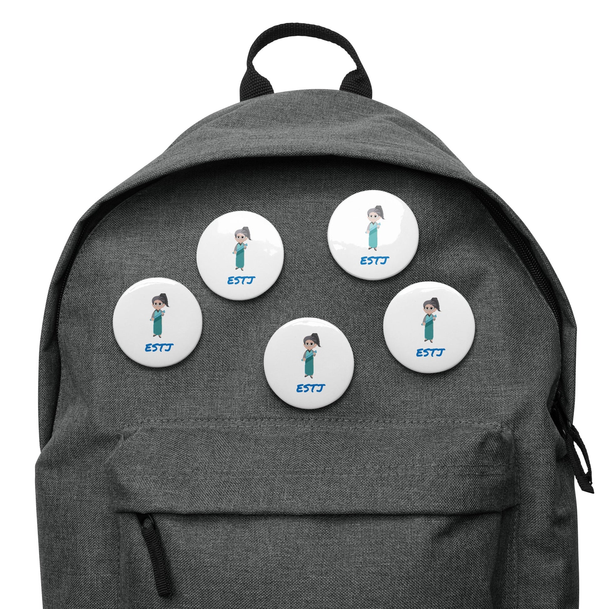 ESTJ Pixel Art Pin Button Set: The Authoritative Executive (5 - Pack) - MindGem