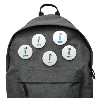 ESTJ Pixel Art Pin Button Set: The Authoritative Executive (5 - Pack) - MindGem