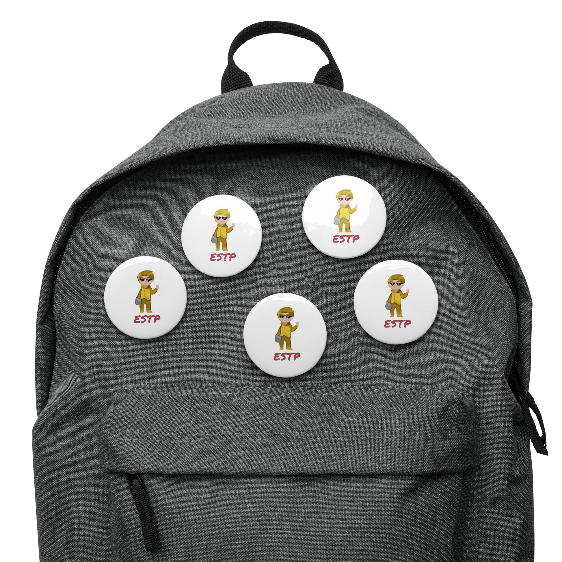 ESTP Pixel Art Pin Button Set: The Energetic Entrepreneur (5 - Pack) - MindGem