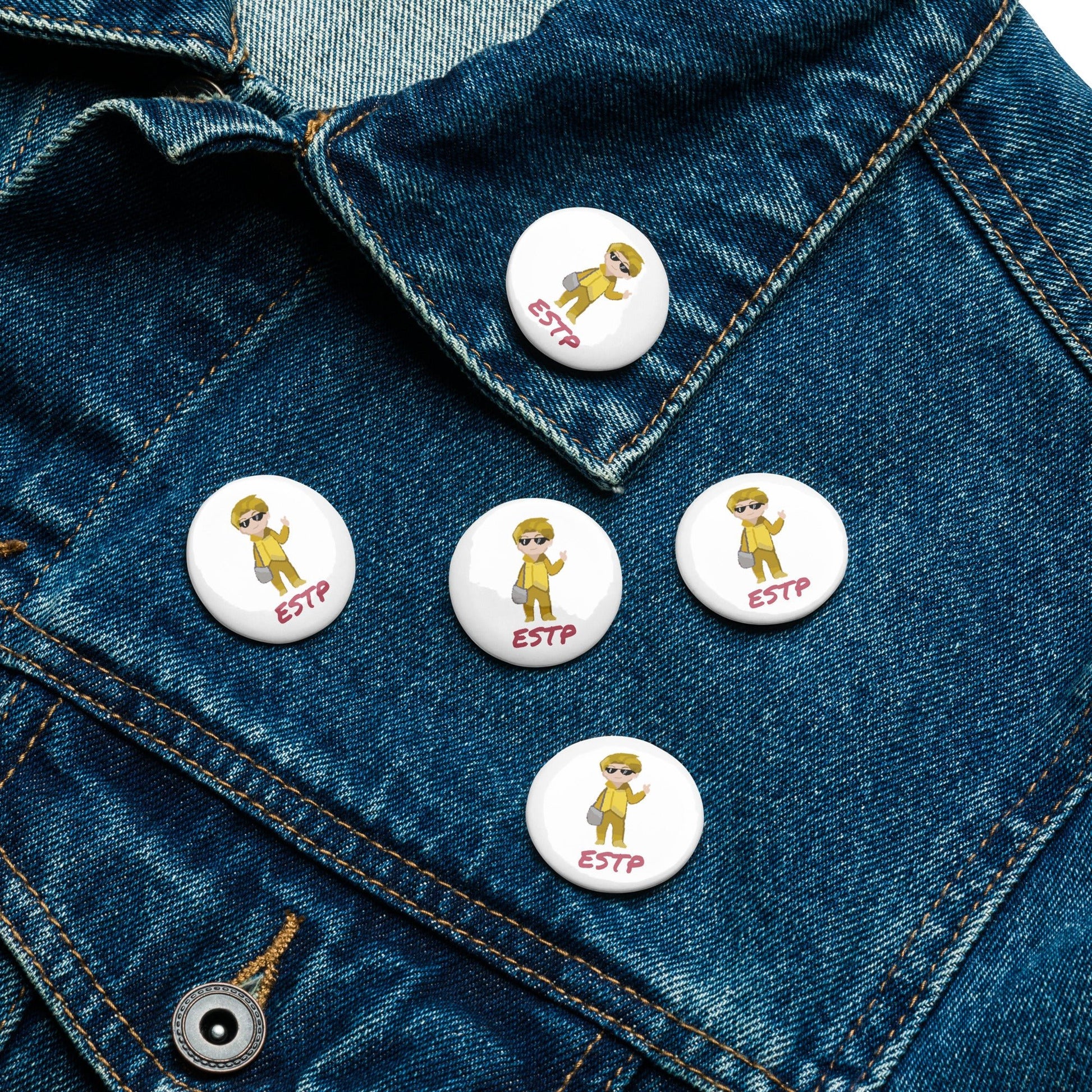 ESTP Pixel Art Pin Button Set: The Energetic Entrepreneur (5 - Pack) - MindGem