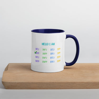 "HELLO I AM" MBTI Personality Mug | Colorful Ceramic Coffee Cup - MindGem