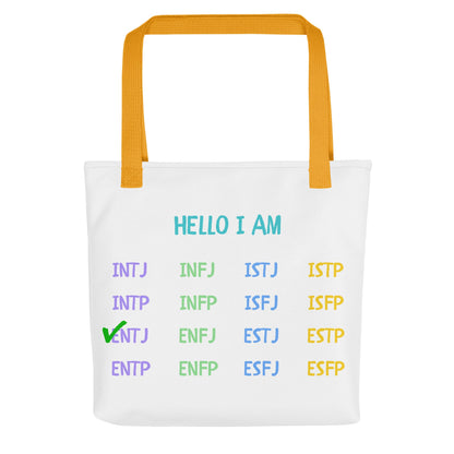 "Hello I Am" MBTI Personality Tote Bag - MindGem