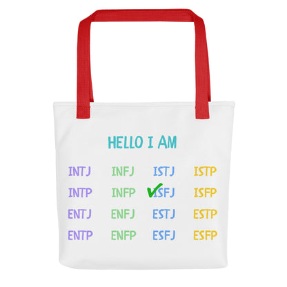 "Hello I Am" MBTI Personality Tote Bag - MindGem