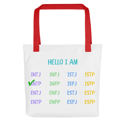 "Hello I Am" MBTI Personality Tote Bag - MindGem