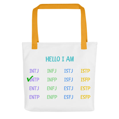 "Hello I Am" MBTI Personality Tote Bag - MindGem