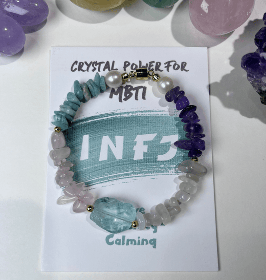 INFJ - The Advocate's Intuition Crystal & Pearl Bracelet ✨ - MindGem