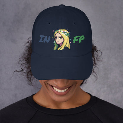 INFP Female Pixel Art Embroidered Dad Hat - MindGem