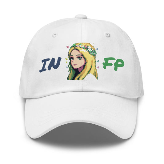 INFP Female Pixel Art Embroidered Dad Hat - MindGem