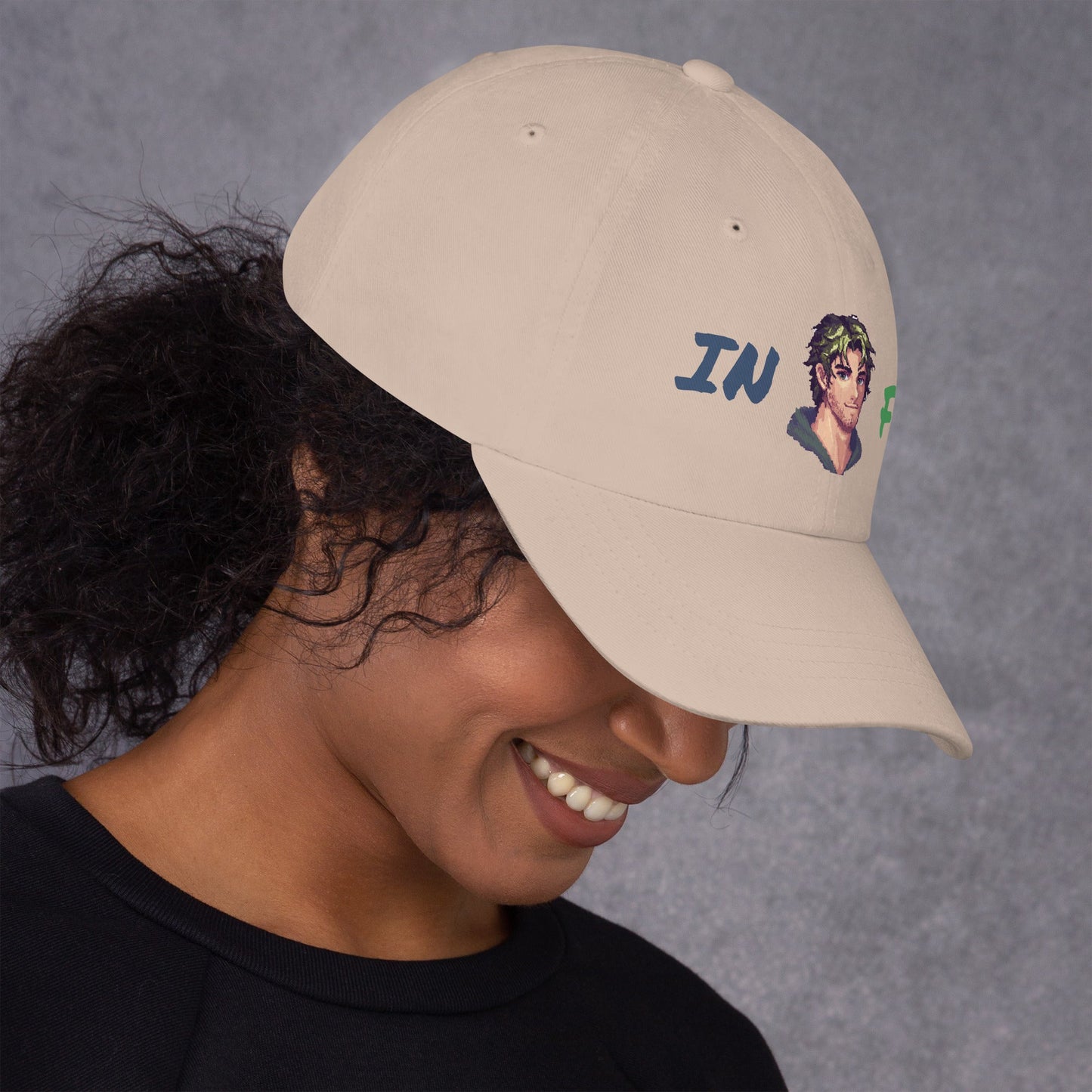 INFP Male Pixel Art Embroidered Dad Hat - MindGem
