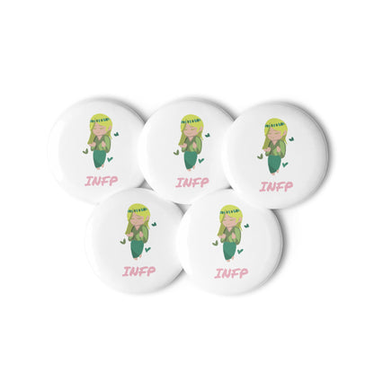 INFP Pixel Art Pin Button Set: The Idealistic Mediator (5 - Pack) - MindGem