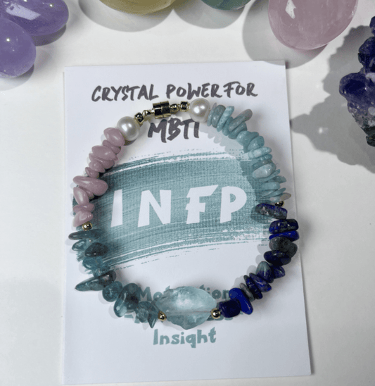 INFP - The Mediator's Insight Crystal & Pearl Bracelet 🌟 - MindGem