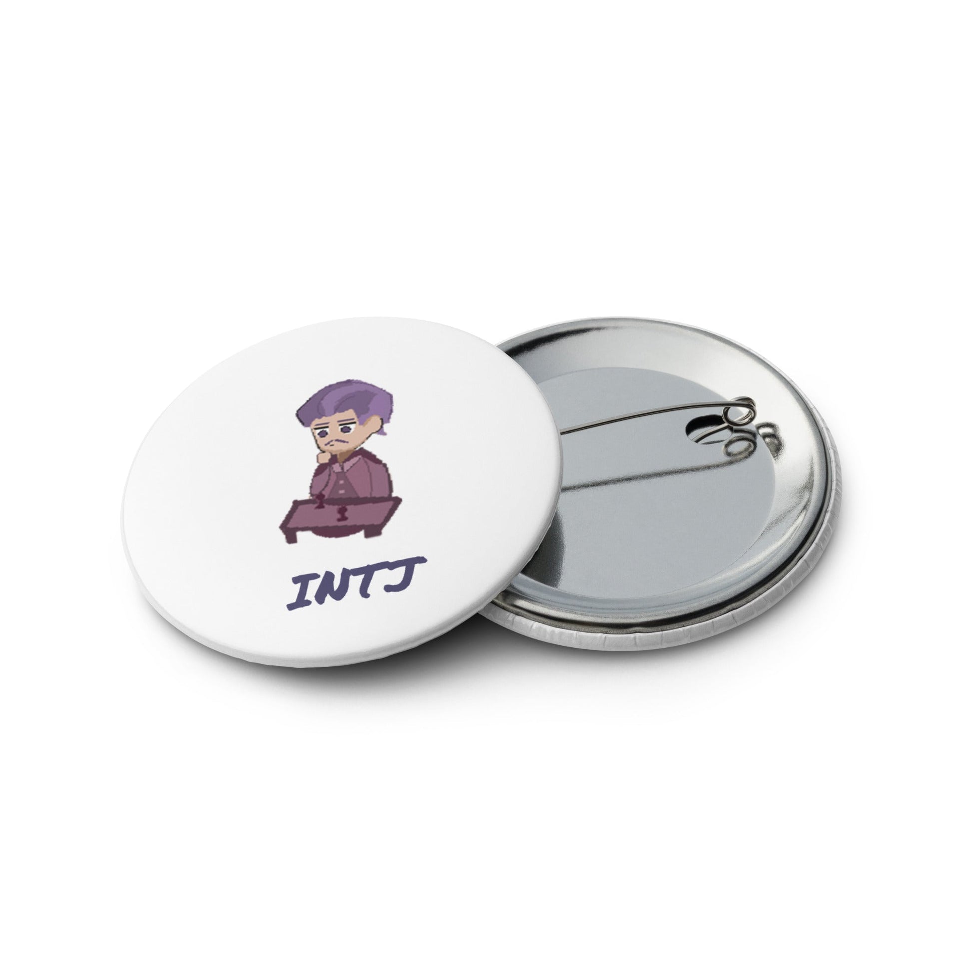 INTJ Pixel Art Pin Button Set: The Strategic Architect (5 - Pack) - MindGem
